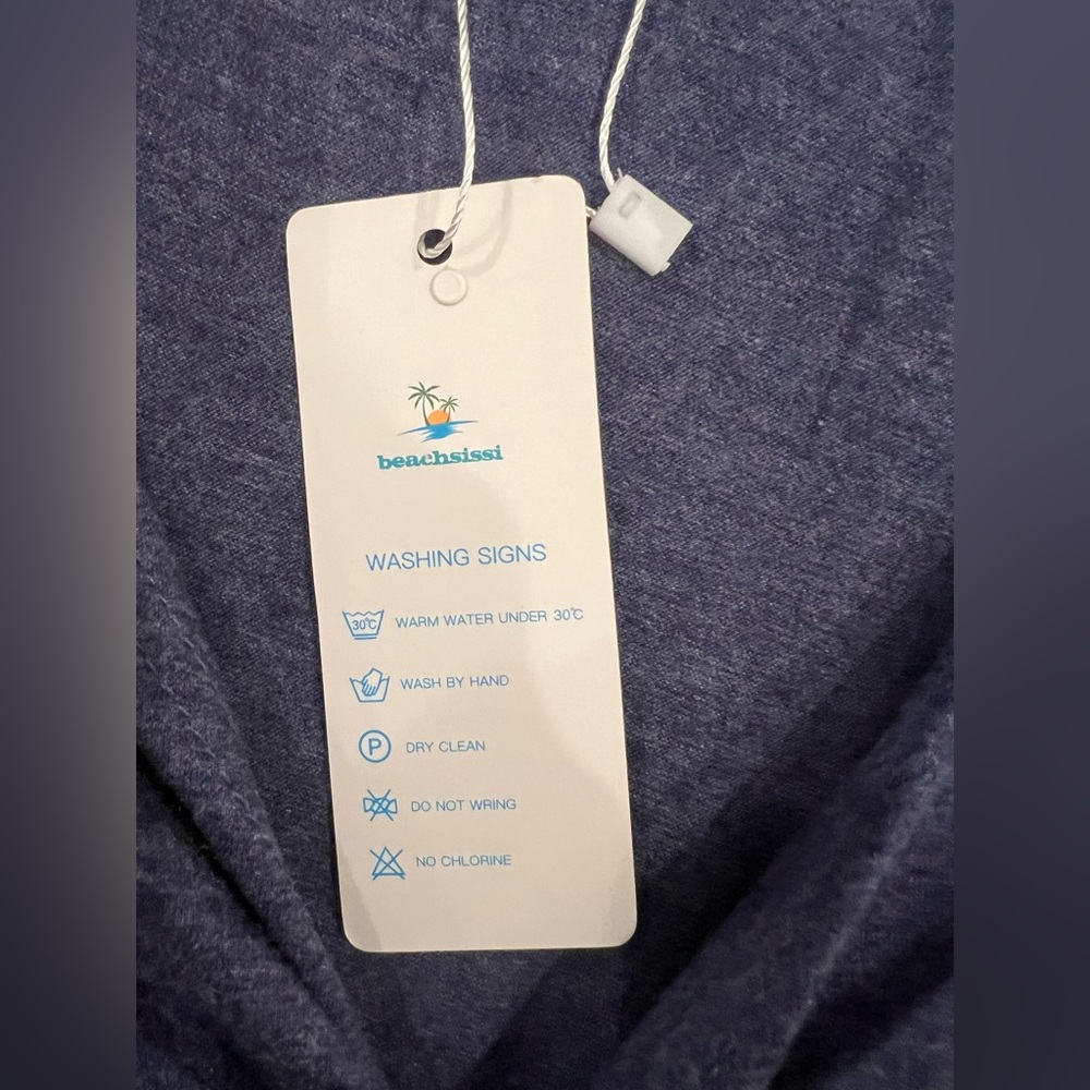 NWT Beachsissi Blue Dress | Size L | Cover Up | Beach | Vacation - Picture 9 of 11